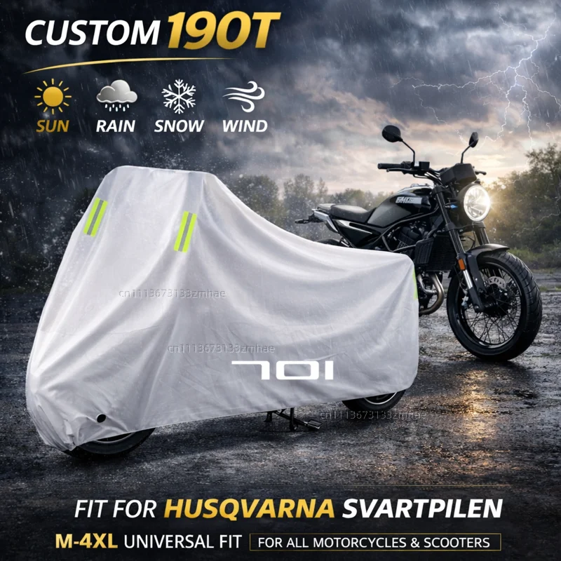 

Чехол для мотоцикла Husqvarna Svartpilen 401 250 701, водонепроницаемый, сверхпрочный, для улицы, защита от дождя, пыли и солнца