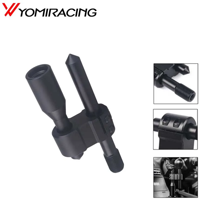 

YOMI Car Aluminum H Type Shift Knob M12*1.25 Extension Adjustable Extender Gear Shifter With Three Adapters BX102546-BK