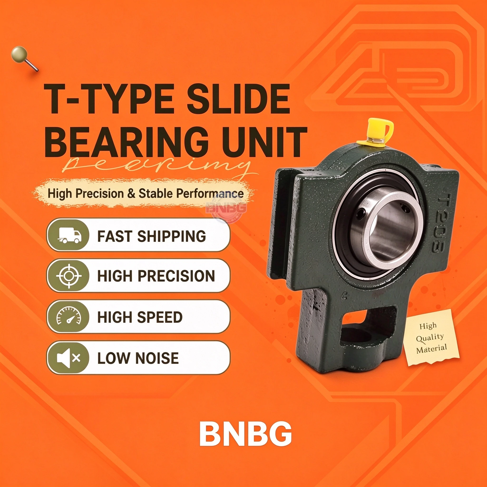 Pillow Block Bearing UCT201 UCT202 UCT203 UCT204 UCT205 UCT206 UCT207 Adjustable Sliding Base Anti-rust Dustproof Conveyor
