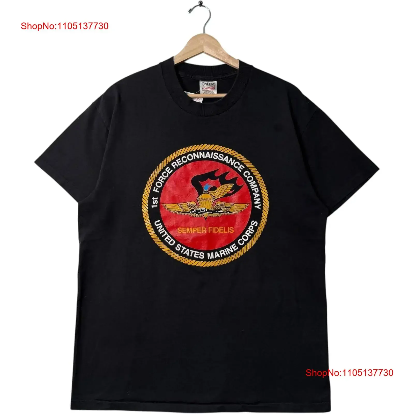 Vintage United States Marin Corp T Shirt Large Black vintage Washed streetwear Breathable Comfortable Slightly graphic fashion