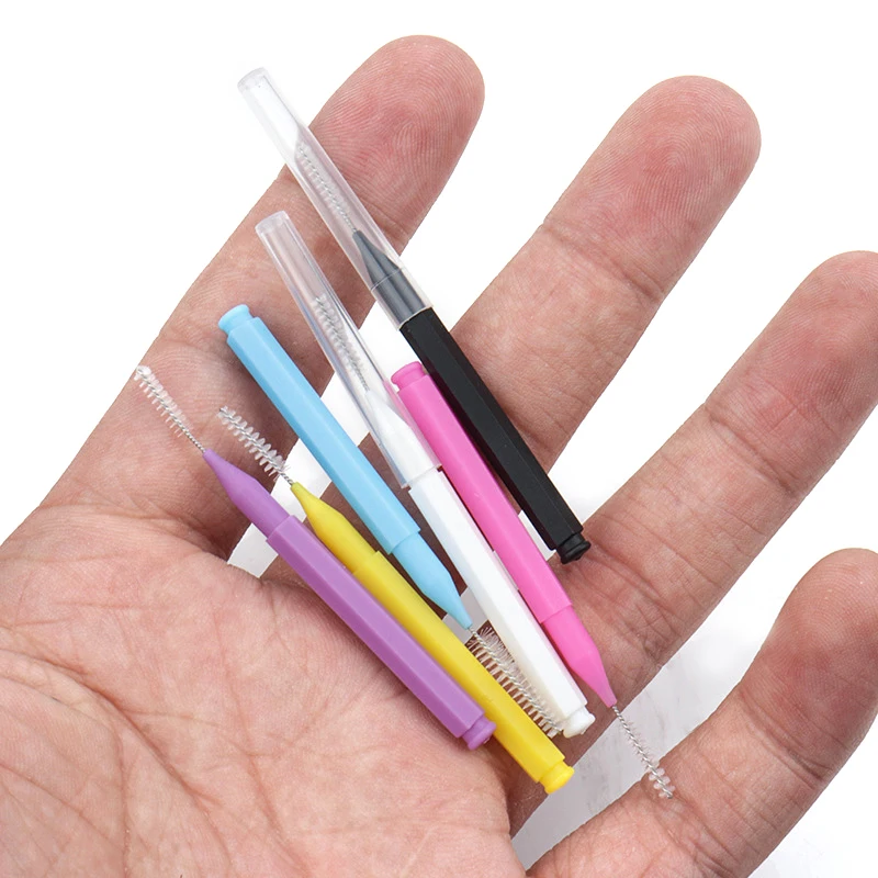 10Pcs Cleaner Interdental Brush Dental Floss Brushes Braces Light Tooth Picks Flossers Picks Eyelash Brush Beauty Tool Brush