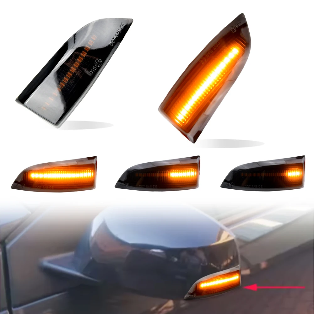 For Renault Megane MK3 Laguna III X91 Scenic Fluence Latitude Safrane LED Dynamic Turn Signal Mirror Sequential Indicator Light