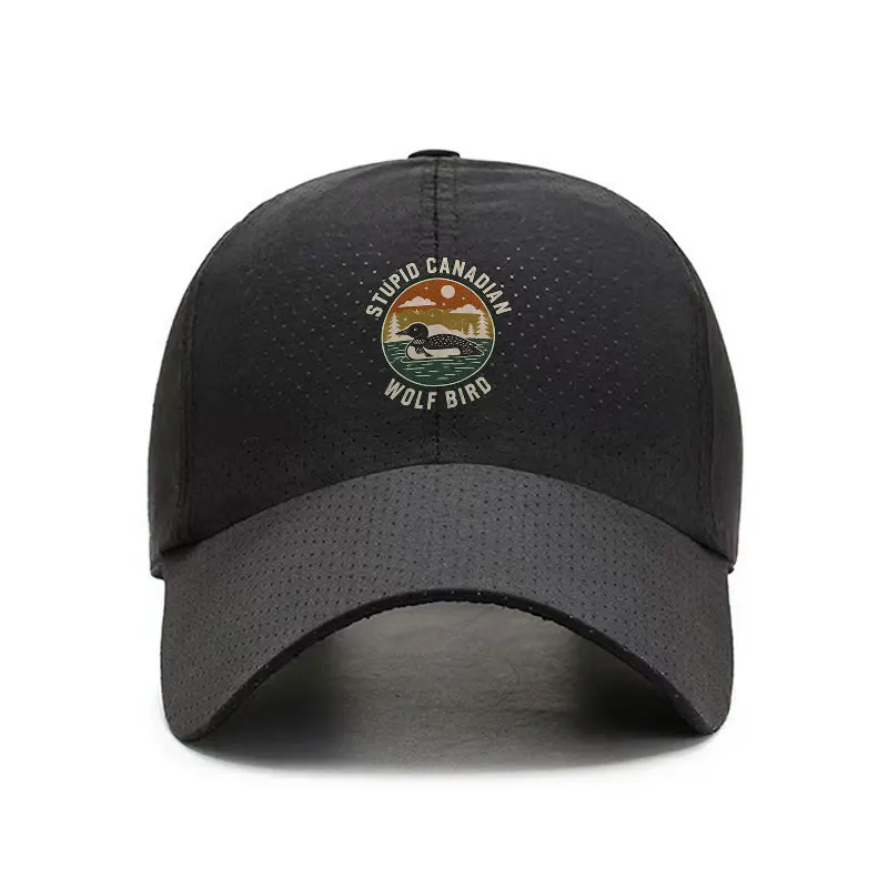 Stupid Game Wolf Bird Quick Dry Baseball Cap Unisex Breathable Sports Hat for Outdoor Travel Fitness