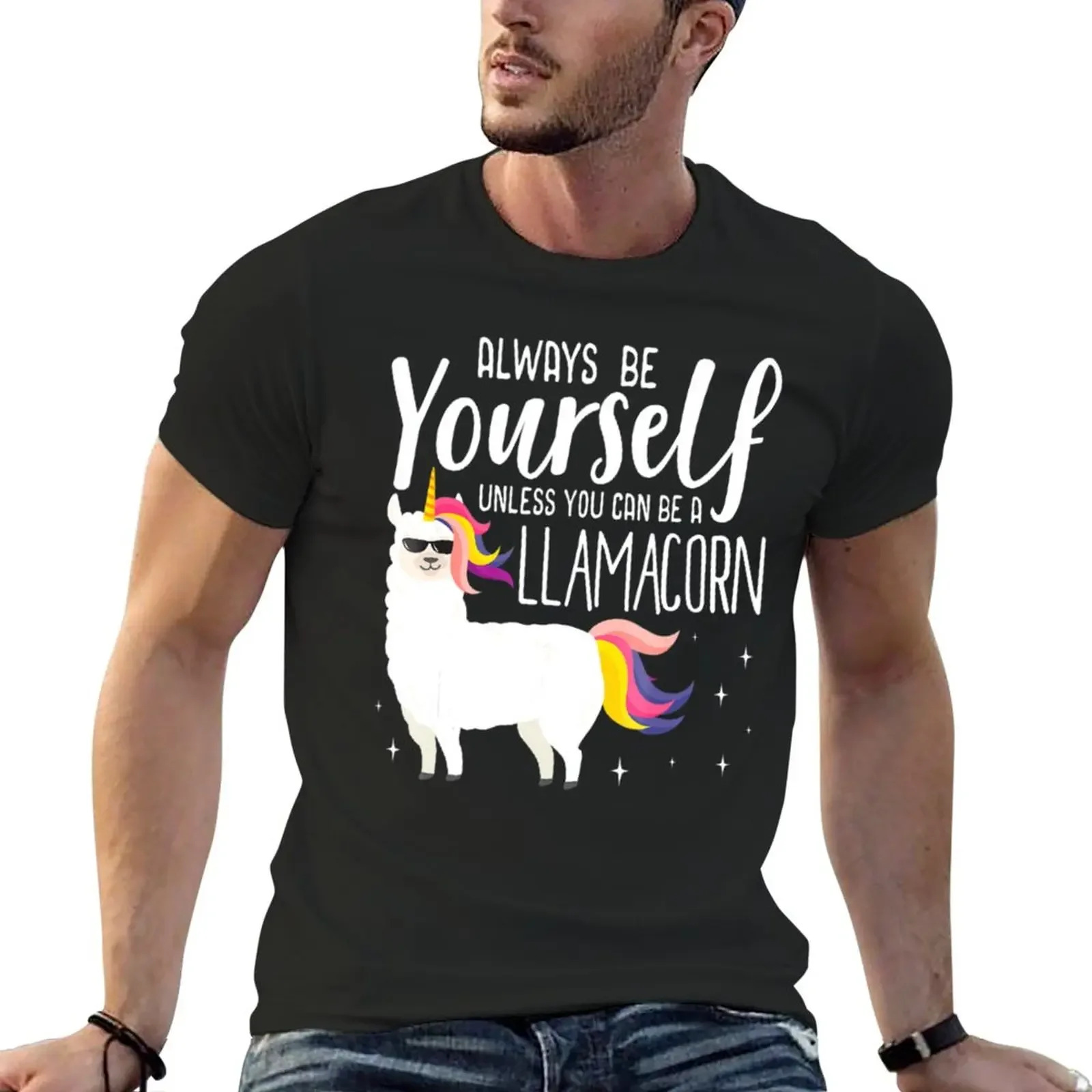 

Always Be A Llamacorn Fantasy Magic Llama Unicorn T-Shirt Blouse quick drying vintage clothes T-shirts for men cotton