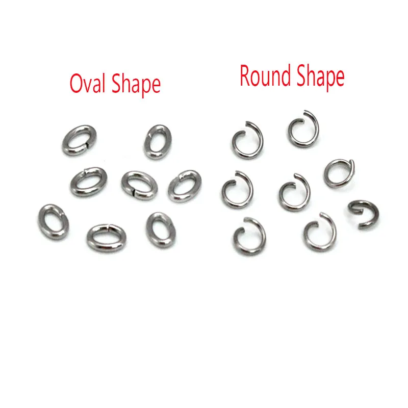 100pcs/lot Stainless Steel Oval Open Jump Rings Split Rings Connectors For DIY Jewelry Making Supplies Accessories Wholesale