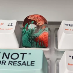 Novelty Artisan KeyCap Undersea World Settlement 1u DOM Custom Handmade Resin Keyboard KeyCap for Mechanical Keyboard Accessorie