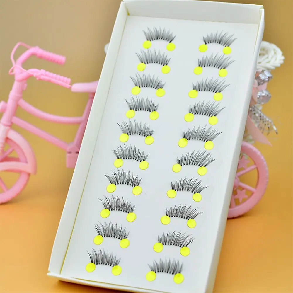 10 คู่/เซ็ต Mini ขนตาปลอมเครื่องมือความงาม Fake Lashes Eye แต่งหน้าธรรมชาติ