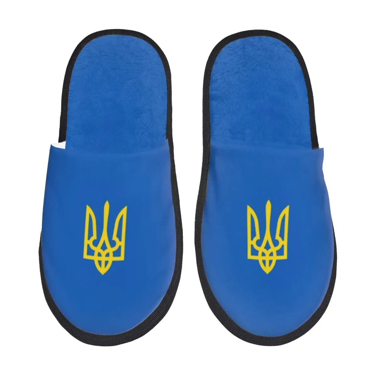 Custom Coat Of Arms Ukraine Flag Memory Foam Slippers Women Soft Warm Ukrainian Trident House Slippers