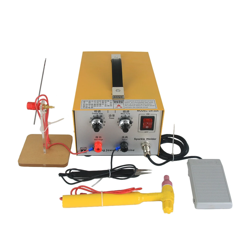 DX-30A Handheld Spot Laser Welder Pulse Butt Welding Machine Jewelry Equipment Tool 220V 110V for Gold Silver Ring Mouth Buckle