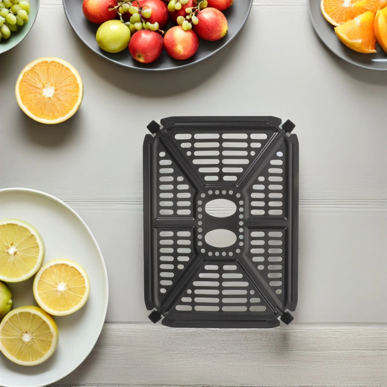 

Air Fryer Replacement Crisper Tray 22x15cm Nonstick Grill Plate for Even Cooking Bbq Pizza Steak Fries Air Fryer Accessories