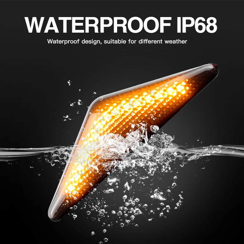 2 قطعة ديناميكية وامض LED أضواء العلامات الجانبية بدوره مصباح إشارة لفورد فوكس MK I 98-04 مونديو MK III 00-07 OEM # :1063835 1065645 #6