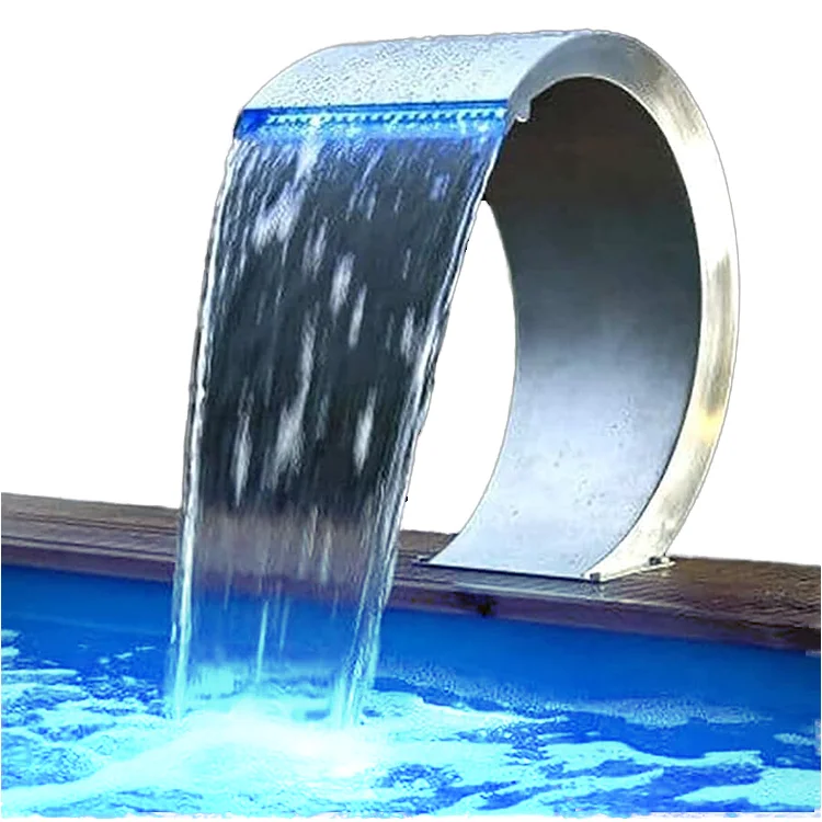 Stainless Steel Waterfall Spillway Indoor Outdoor Pool Spa Garden Water Cascade Factory Wholesale