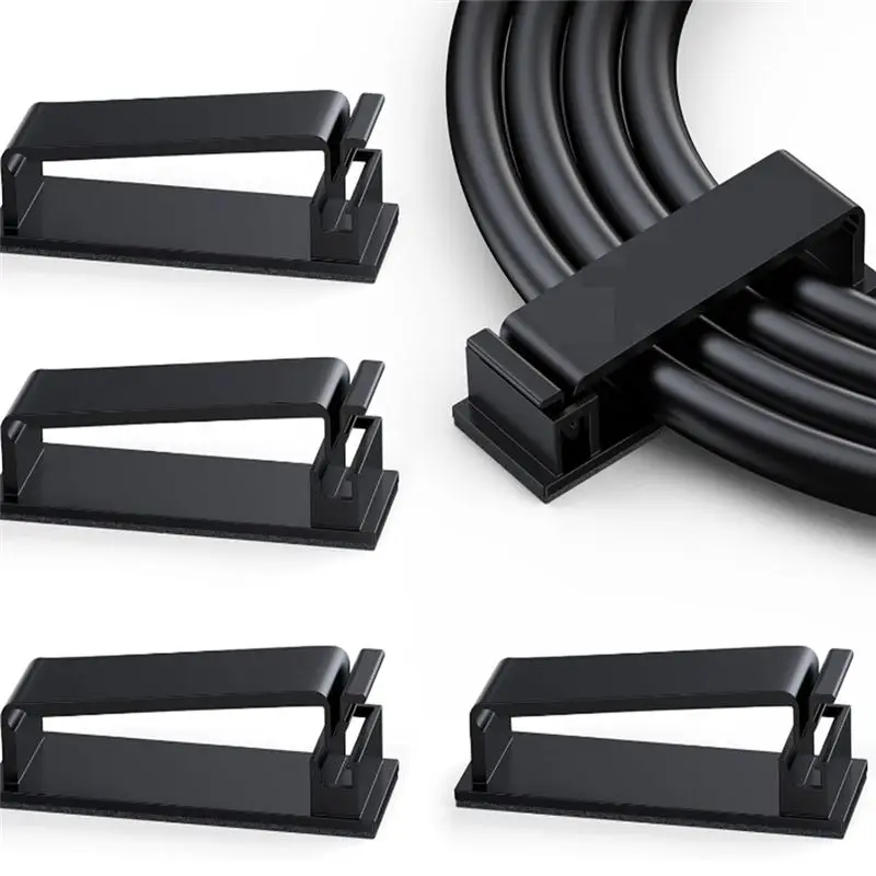 

ABVC 50Pcs Self-Adhesive Cable Clips Cable Holder Self-Adhesive Strong Cable Organiser For Desk/Home/Office
