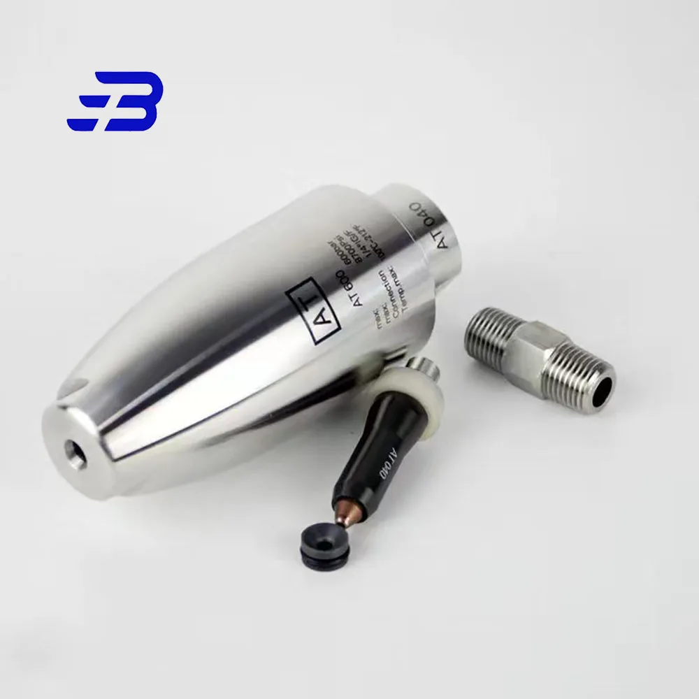 High-pressure full stainless steel Rotating Nozzle 500/600 bar Turbo Tungsten carbide 1/4 BSP F connection