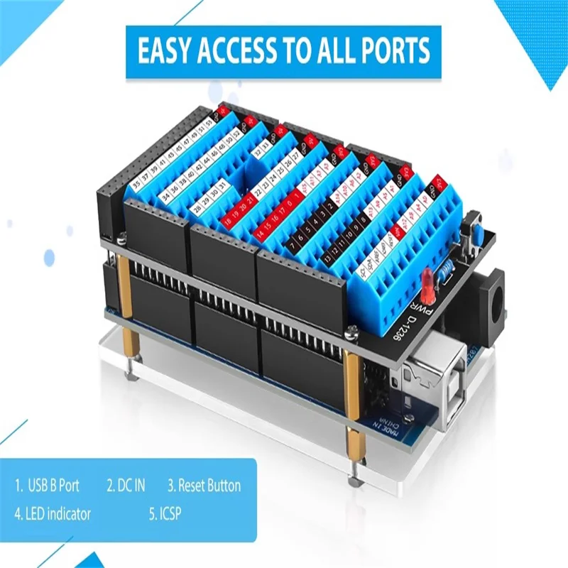 new DIY Arduino R3 MEGA 2560 GPIO Wiring Board Expansion Module Parts (Development Board Not Included)