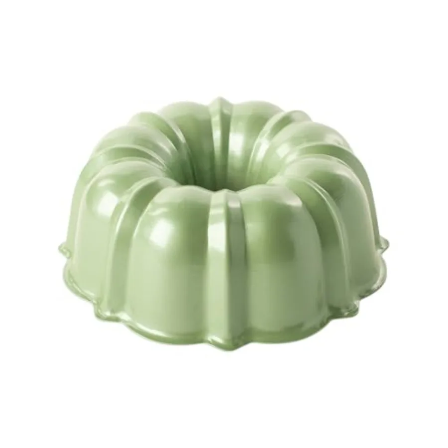

Форма для выпечки Bundt на 12 чашек, цвет Aurora Green, из алюминия с антипригарным и прочным покрытием