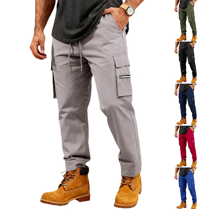 

Cross-border spring and summer loose casual high street hip-hop tactical tooling Ami Kaji multi-pocket sweatpants men
