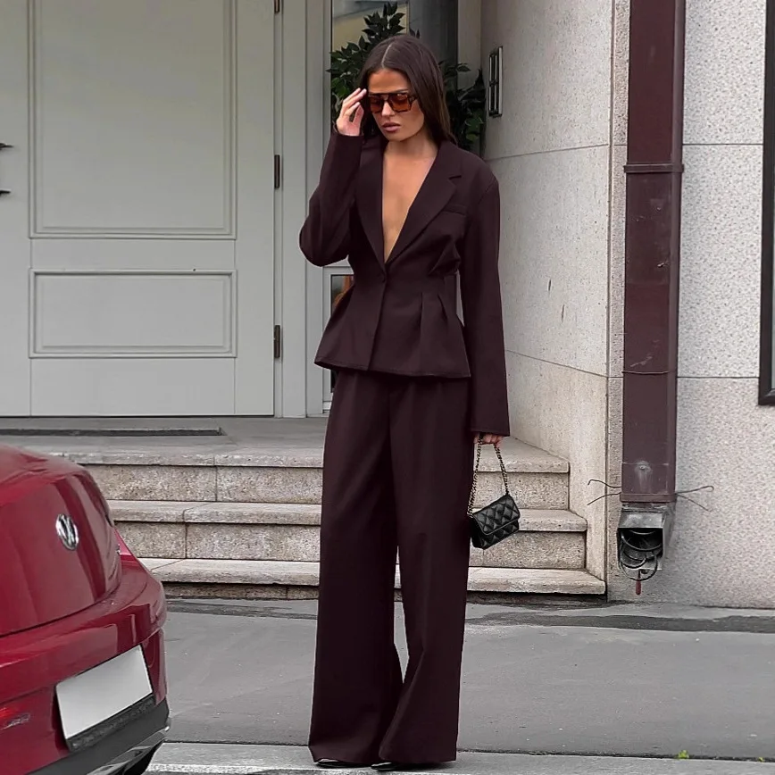 2026 autumn women's clothing waist workplace suit pants a complete set