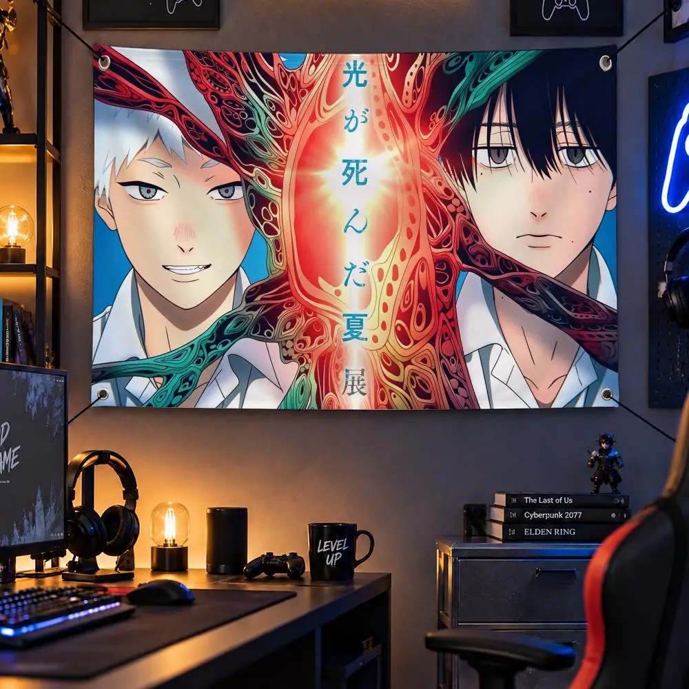 Manga S-Summer Hikaru Died Flags Personalized Flag Room Dorm Camping Picnic Garage Bar Indoor Outdoor Wall Decor