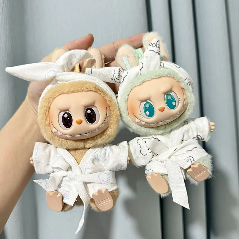 

17cm Labubu I II Idol Dolls Clothes 3 Styles Kawaii Cute Bear Pajamas Accessories Korea Kpop Exo Clothing Plush Doll'S Clothes