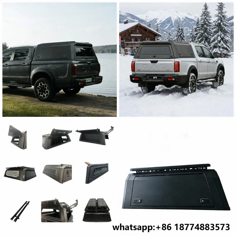 4x4 Pickup Hardtop Topper for JAC T9 2023+ Waterproof Camper Truck Canopy with Manual Locking Function