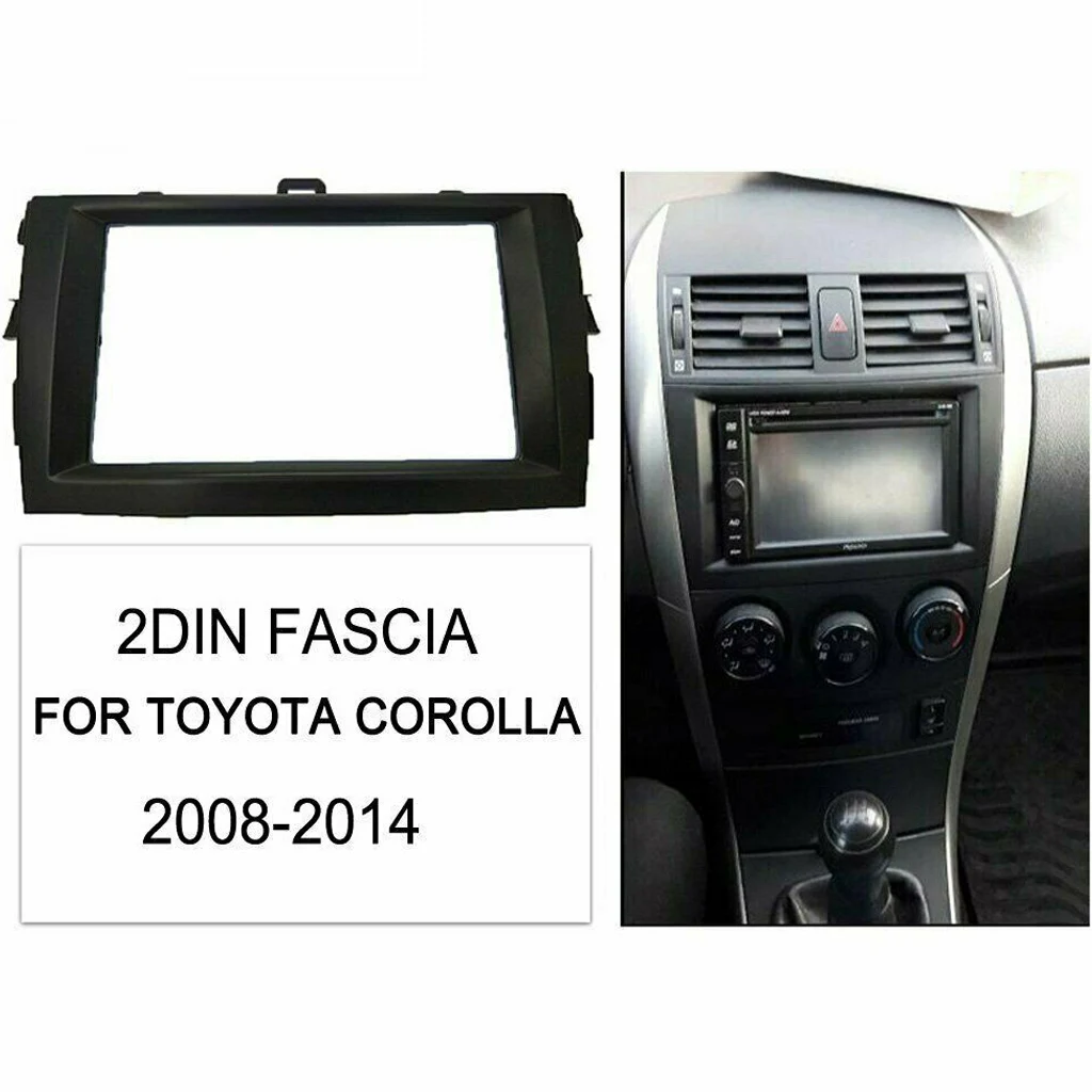 Stereo Radio DVD Stereo CD Panel Mount Installation 2Din for 2008-2010, 178*102mm, Black