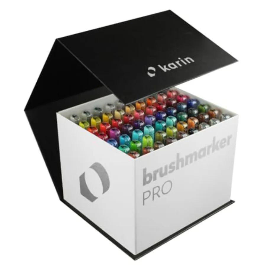 

Набор маркеров Brushmarker Pro 63 шт. Mega Box с кистевыми наконечниками, смешиваемые, на водной основе, профессиональные маркеры для взрослых и художников, 60 цветов