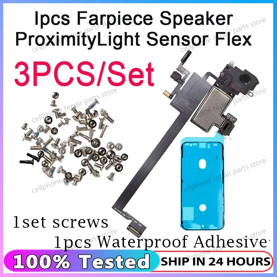 

Динамик для iPhone X Xs 11 12 Pro Max XR, датчик приближения, звуковой динамик, гибкий кабель, детали для телефона