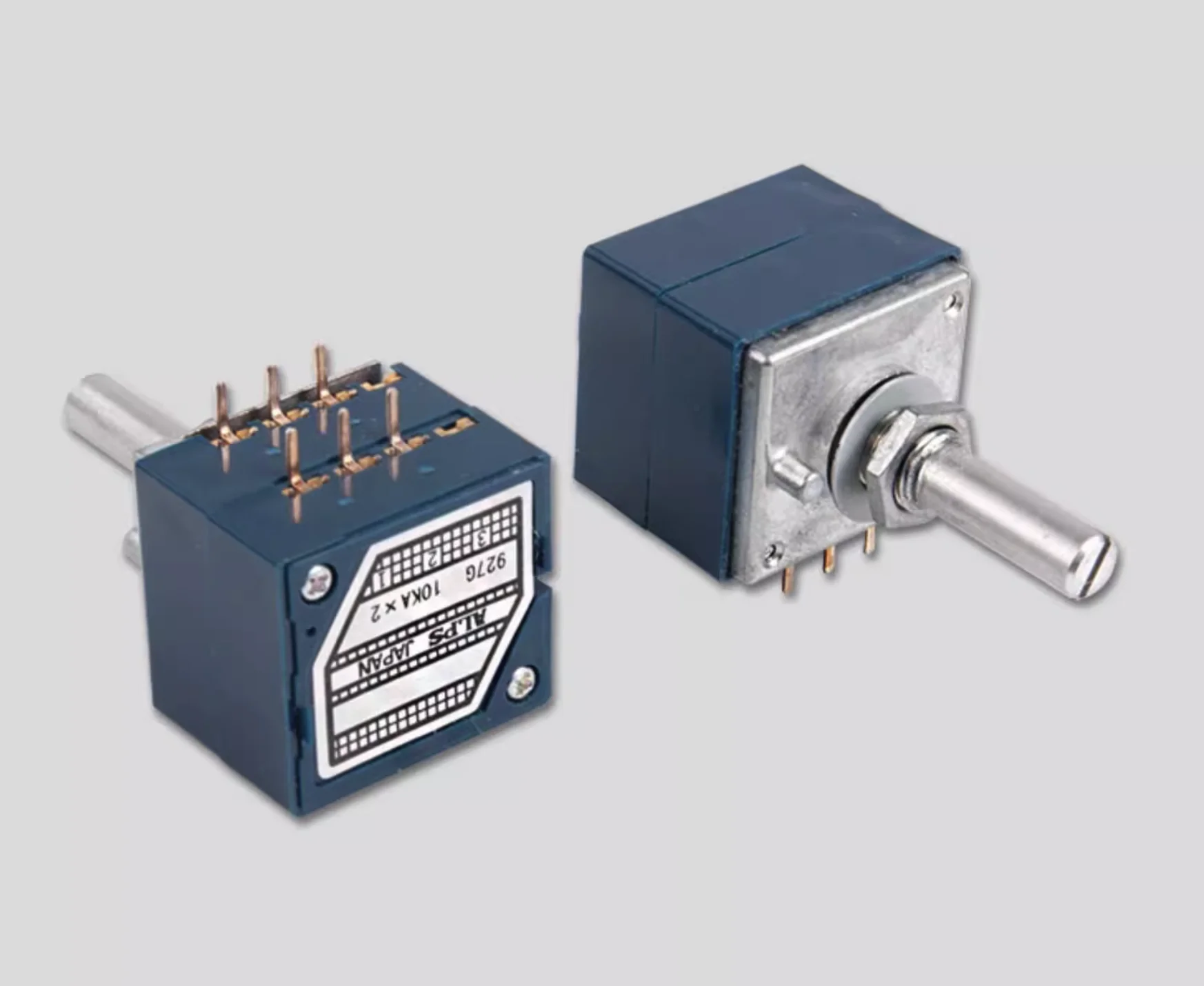1pcs original ALPS RK27 blue shell dual fever volume potentiometer A10K 50K 100K 250K