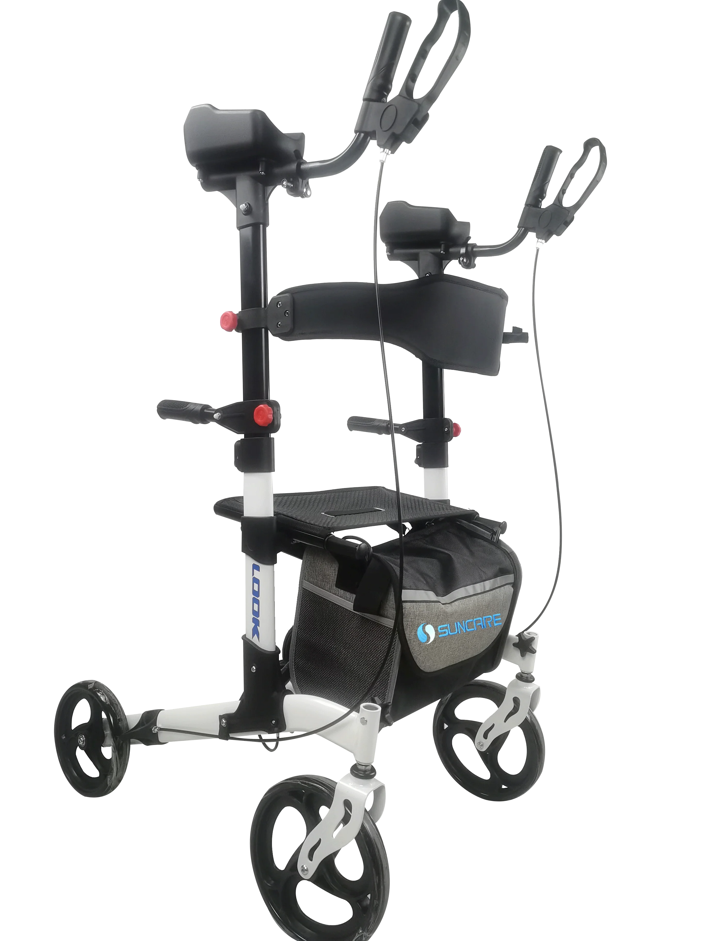 

-Upright Rollator Walker With Padded Arm And Backrest And Seat For adult walker rollator