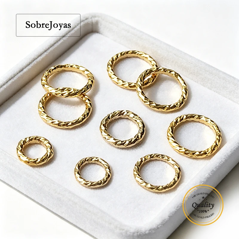 

14K Gold Filled Jump Ring Tarnish Resistant Sparkle Closed Gold Jump Rings for DIY Jewelry Making Jewelry Findings