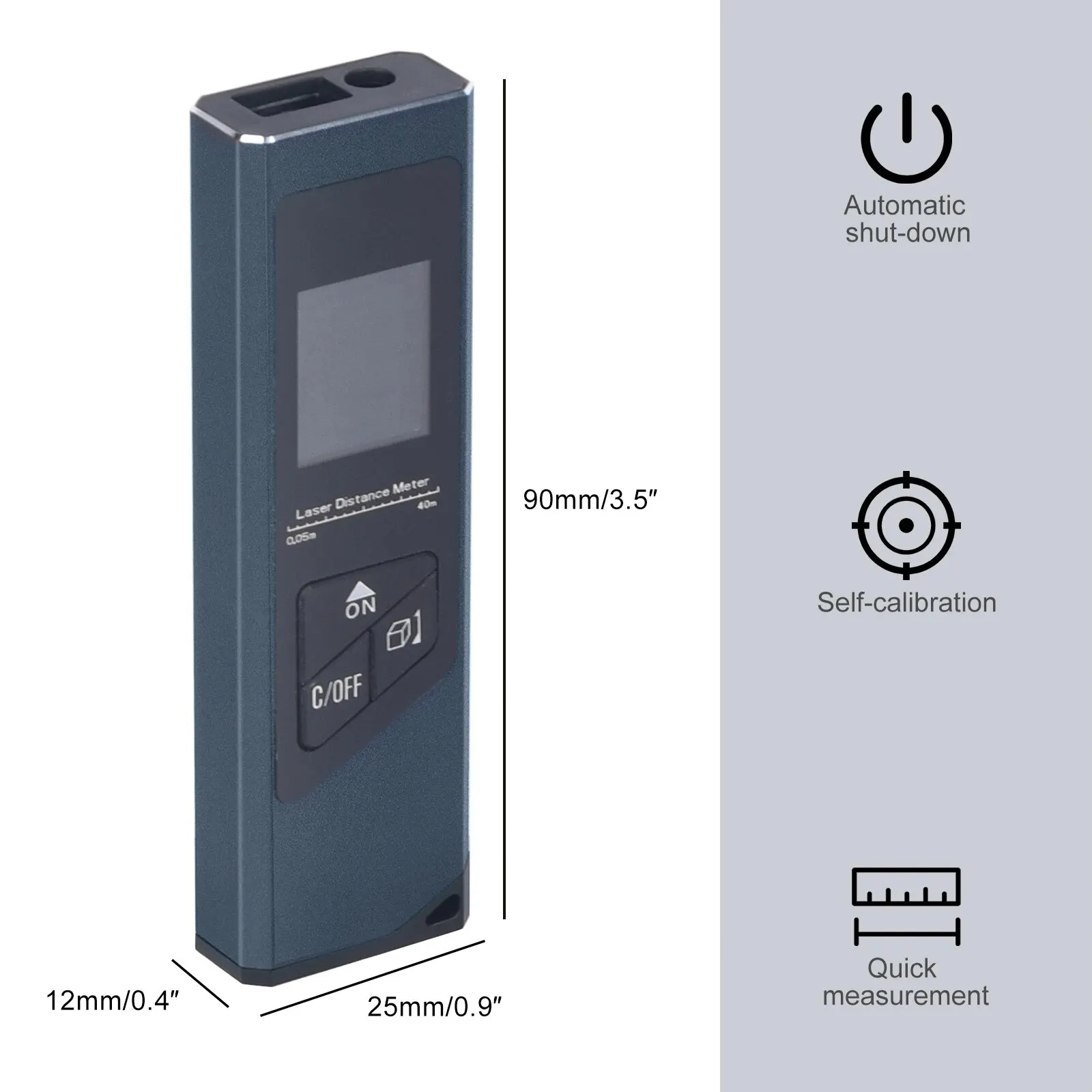 Mini Laser Rangefinder Digital Tape Measure Laser Ruler USB Charge Aluminum Alloy Fuselage Portable Digital Laser Distance Meter