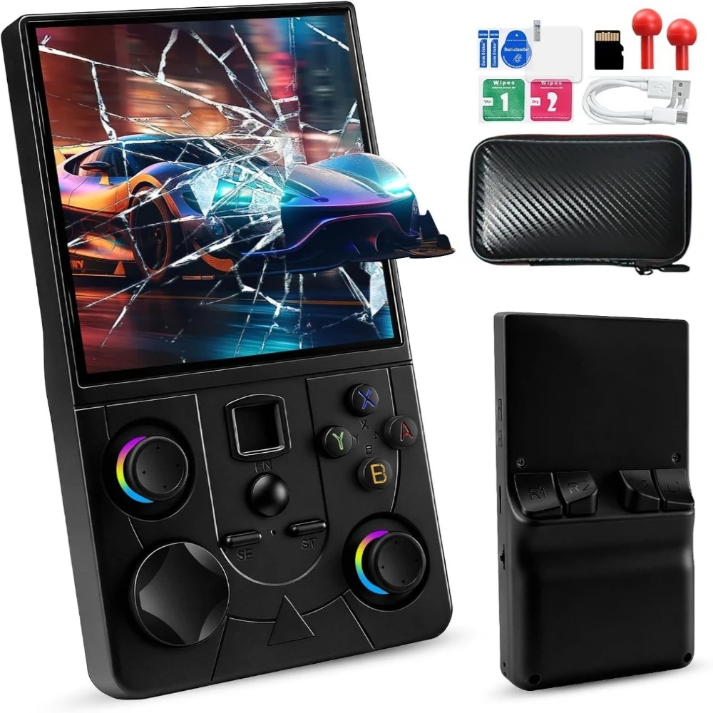 

Портативная игровая консоль в стиле ретро DC40V, 4,0-дюймовая игровая консоль в стиле ретро с предварительной нагрузкой, 20000+ классических игр, 20+эмуляторов с открытым исходным кодом Linux