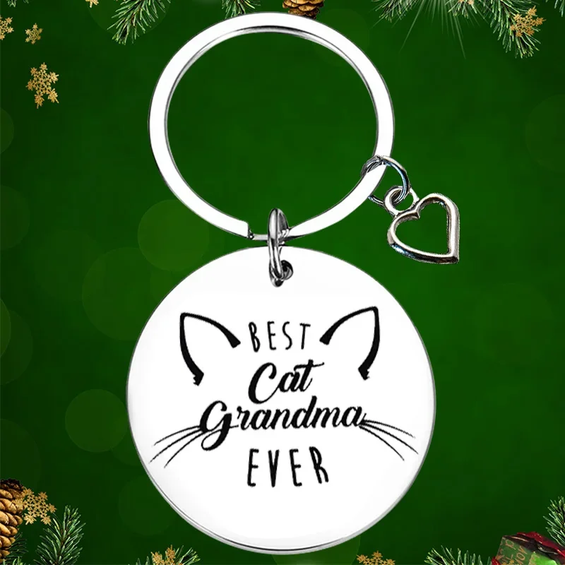 Grandmother Keychain Pendant Cat lover Gift Key Chains pet Animal gift