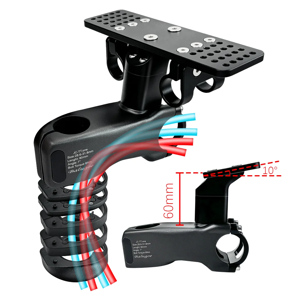 26 BALUGOE MTB Bicycle Stem Vertical Pipe Rest HandleTriathlon Modified Highway Bike TT Handle, Spoon Side Handle, 28.6-31.8MM