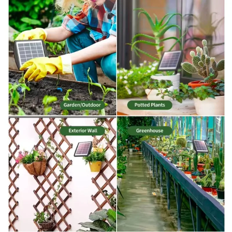 Solar Auto Watering System Easy DIY Tree Nursery Mist Irrigation System for Plants on the Balcony, in the Plant Bed