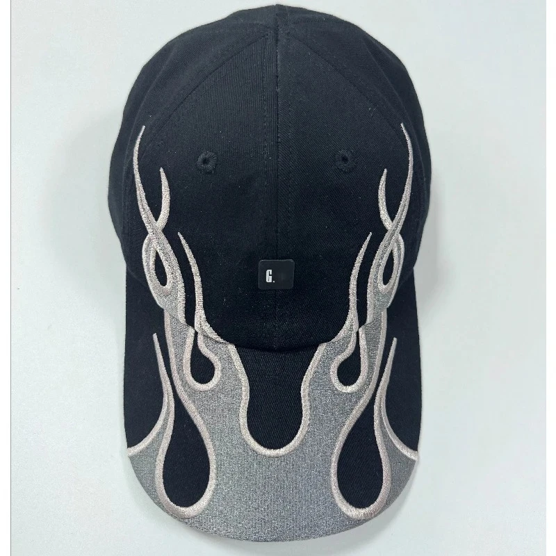 

Hot Sale KANYE Hip-Hop Street Brand Flame Baseball Cap Men Women Colorblock Racing Cap Outdoor Fishing Sports Sun Shade Hat