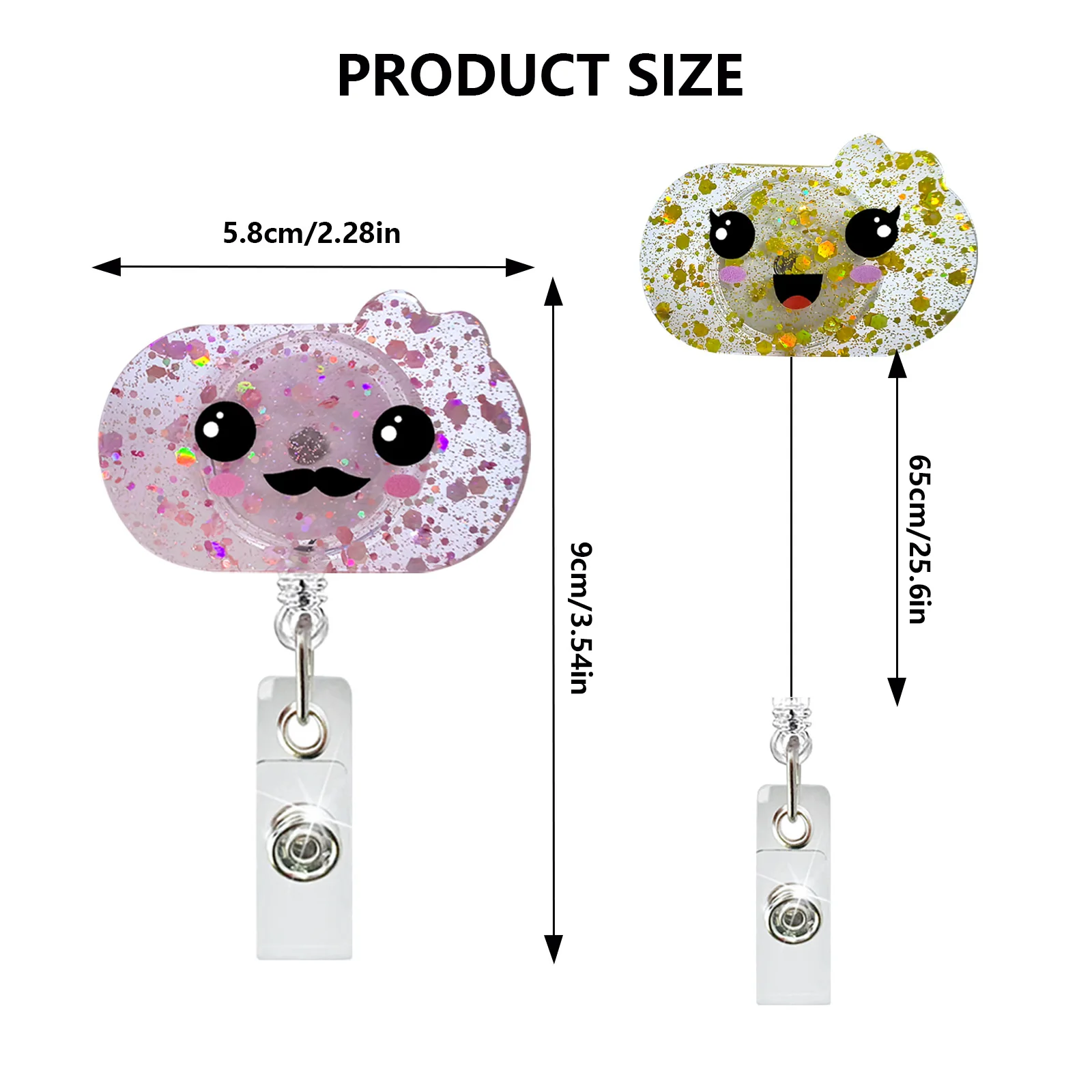 Mood Emoticons Retractable Badge Reel Keychains Id Cards Holder Nurse Doctor Hospital Medical Workers Clips Badge Reels Brooches