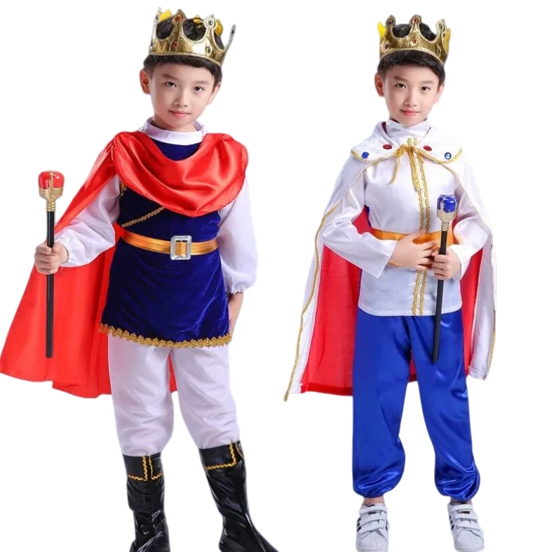 Disfraz de príncipe encantador para niños, disfraz de cumpleaños y Halloween, disfraz de Cosplay, trajes reales para niños, fiesta de cumpleaños, puesta en escena escolar