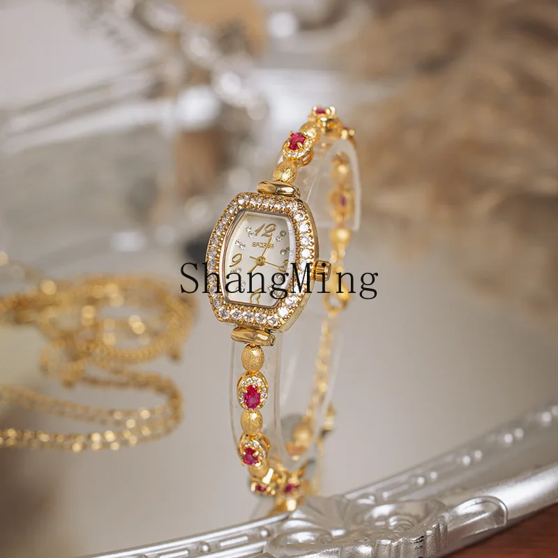 

PYH retro Hongbao full diamond women's watch women's new light luxury niche high-end temperament versatile and exquisite