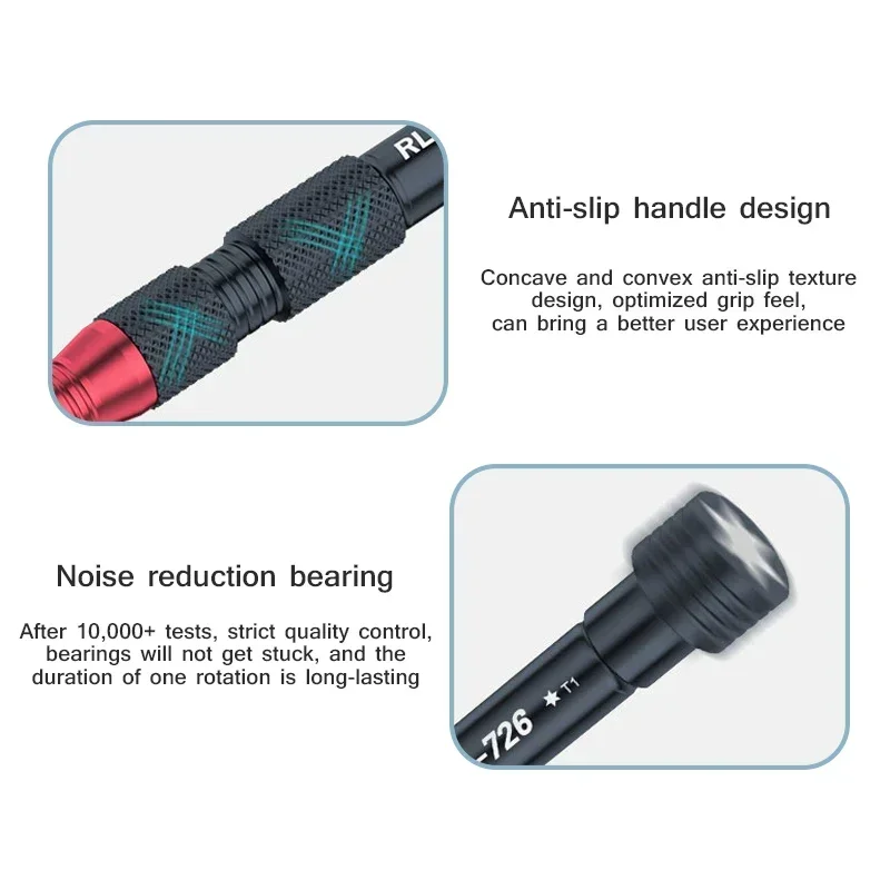 RELIFE RL-726 3D Precision Torque Screw Driver Anti Slip Teeth Screwdriver For iPhone Android phone Disassembly Repair Tools