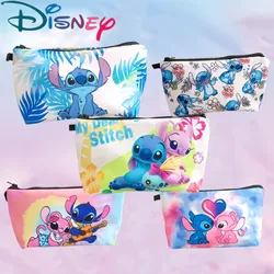 Disney Stitch Girls Makeup Bag Kawaii stich Cosmetic Bag Anime Cartoon Stich sacchetto di lavaggio astuccio ragazza Christmats regali