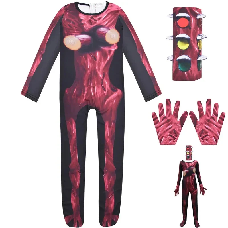 New Halloween Cosplay Costume Kids Siren Head  with Mask Gloves Boys Girls Anime Carnival Party Bodysuit Fancy Dress Up 2026★ view 3