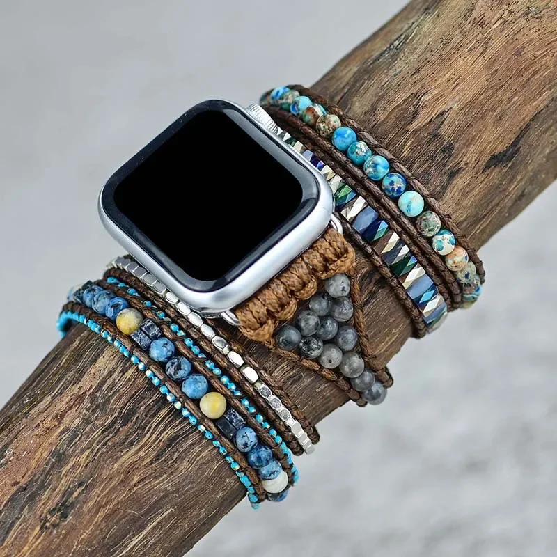 Bohemian Strap for Apple Watch Band 44mm 40mm 42-38-41mm-45mm Handmade Jewelry Bracelets iwatch series 8 7 6 5 4 3 Se Ultra 49mm