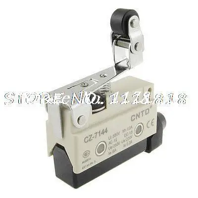 AC 250V 6A DC 220V 0.3A Short Hinge Roller Lever 1NO 1NC Enclosed Micro Switch