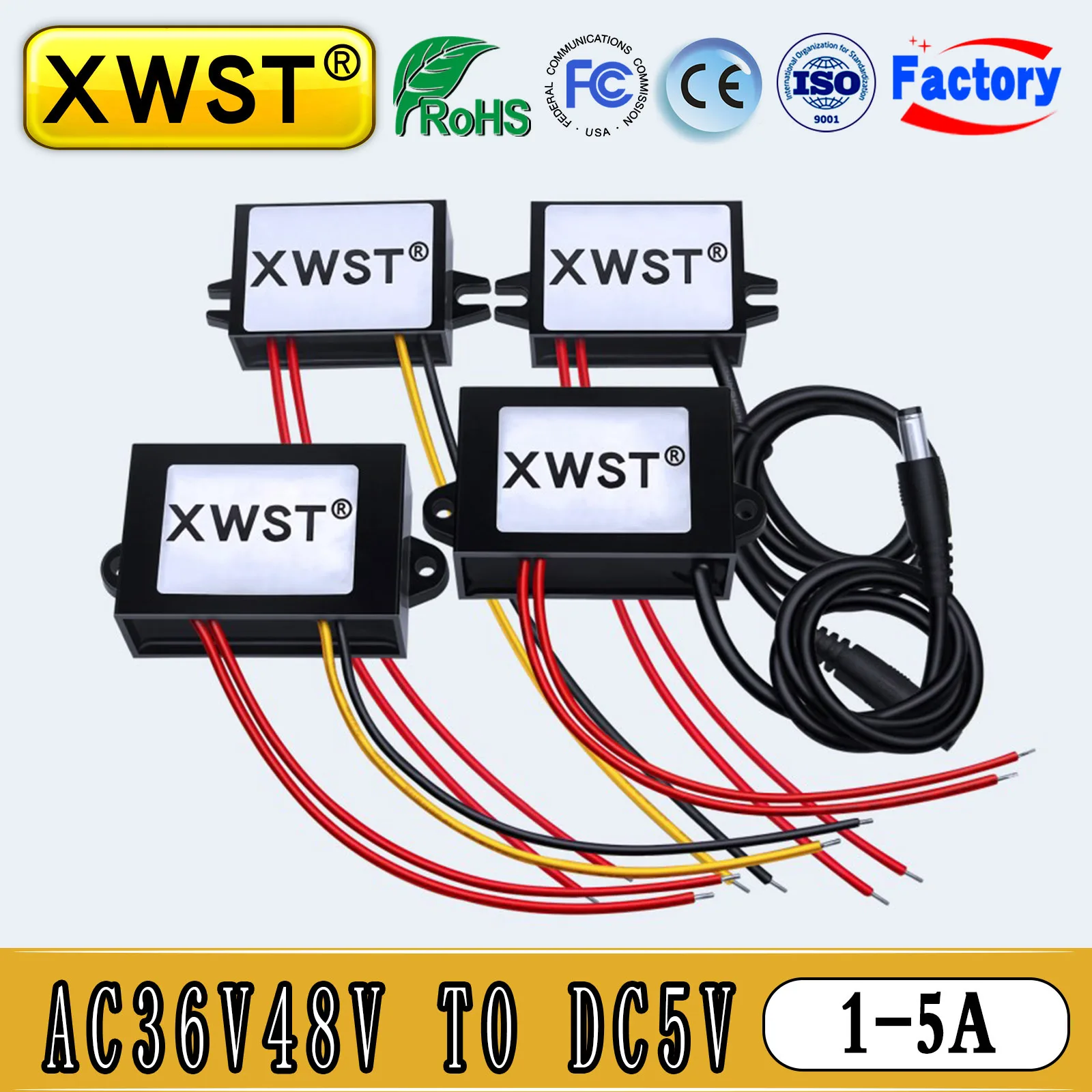 

XWST AC36V48V to DC5V Step-down Converter Power Supply 1A 3A 5A Voltage Regulator Transformer Modual for Cars Solar DC Output