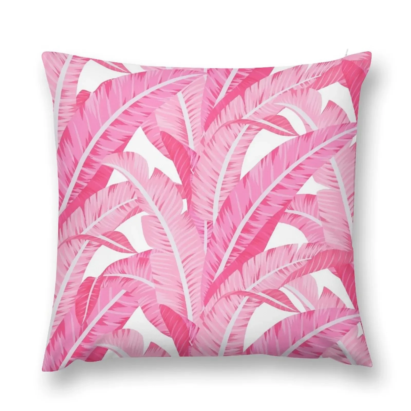 

Pink banana leaves tropical pattern on white Throw Pillow pillow pillowcase Cushion Cover Covers For Sofas pillow