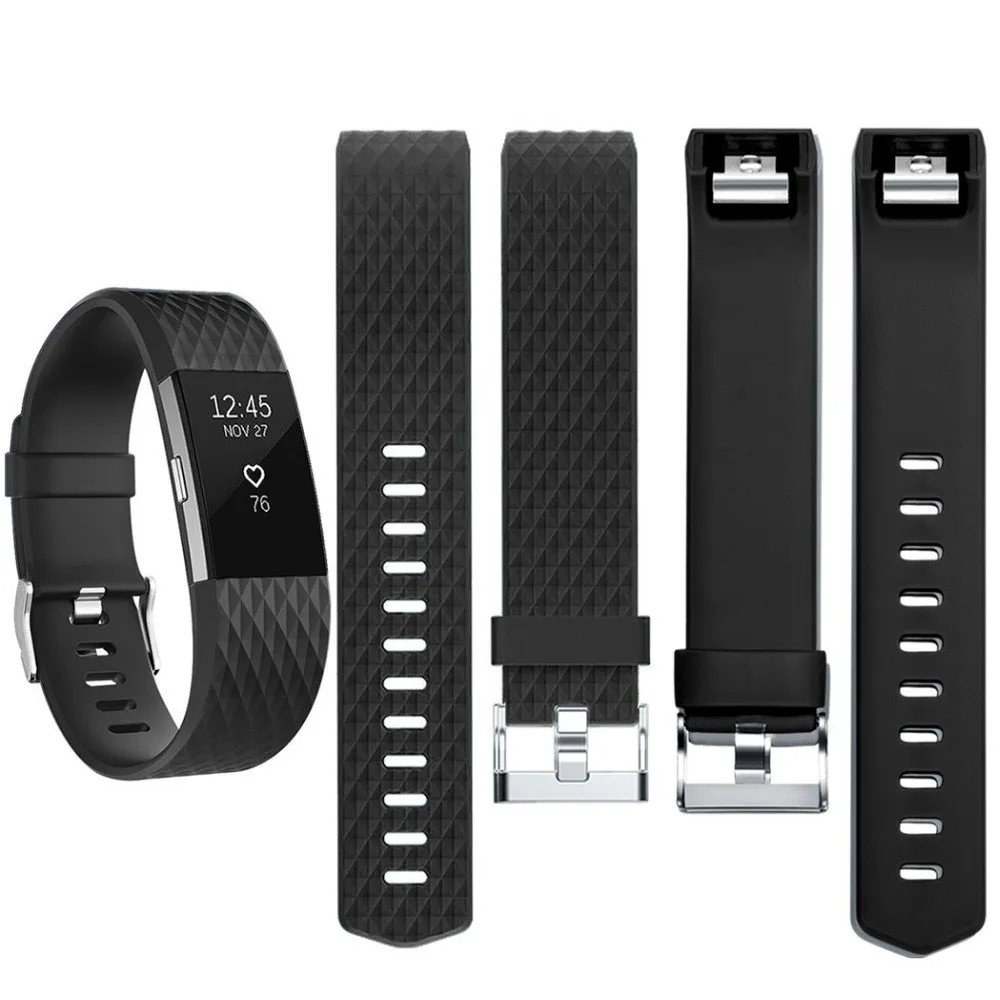 Silicone Bracelet Strap For Fitbit Charge 2 Band Wristband Smart Watch Band Strap Soft TPU Watchband For Fitbit Charge 2