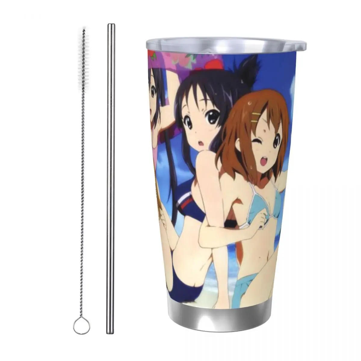 Japanese Anime K-On! 20oz Cup Large Capacity Car Mug Leak-proof Juice Coffee Cup Food Grade