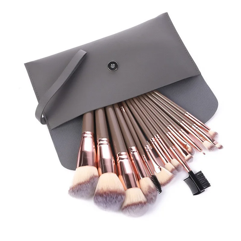 15pcs Makeup Brushes Set Eyeliner Foundation Eyeshadow Eyebrow Highlight Powder Face Eyes Make Up Brush Eyelash Blush Lips Brush